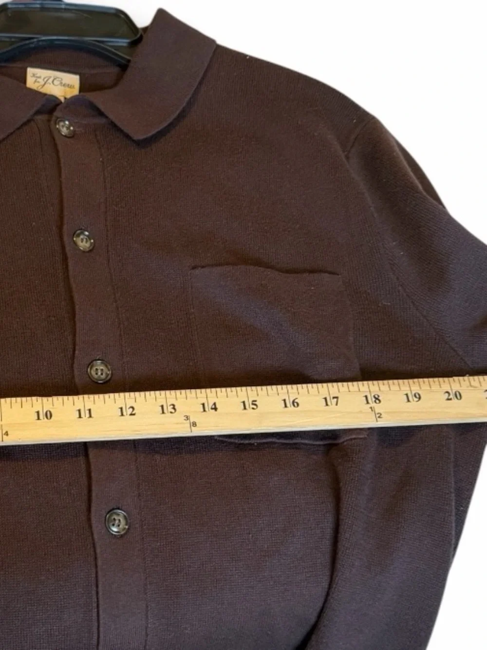 J.Crew Brown Cotton Knit Button Cardigan Sweater Men’s Medium Quiet Luxury
